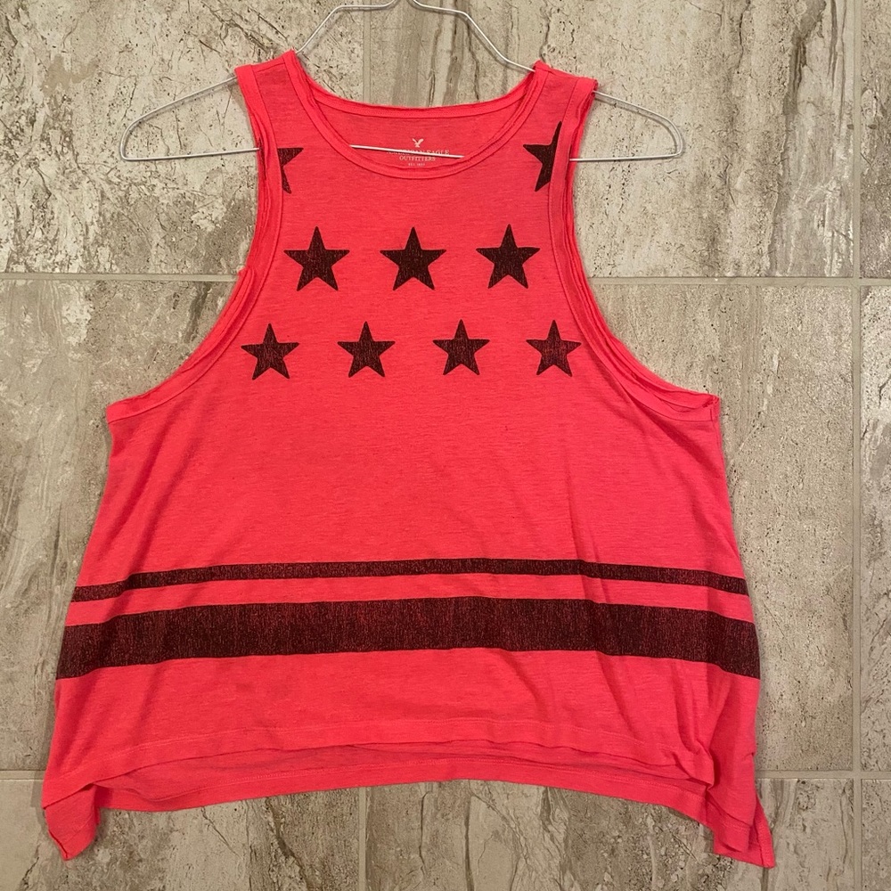 Pink flowy American Eagle top